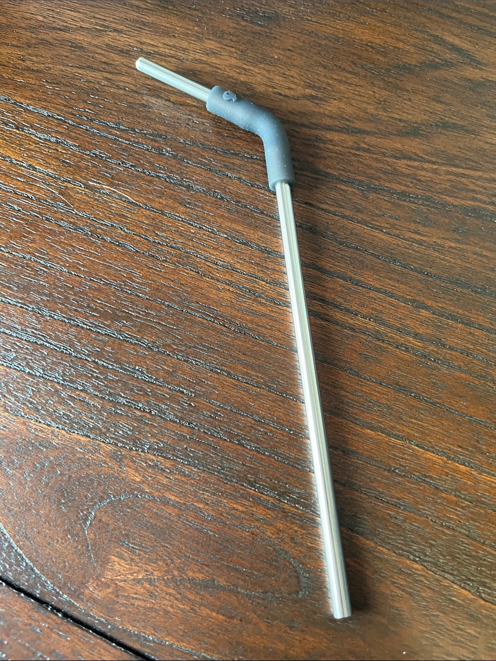 New S'well Stainless Steel Replacement Tumbler Straw with Gray Silicone Bend